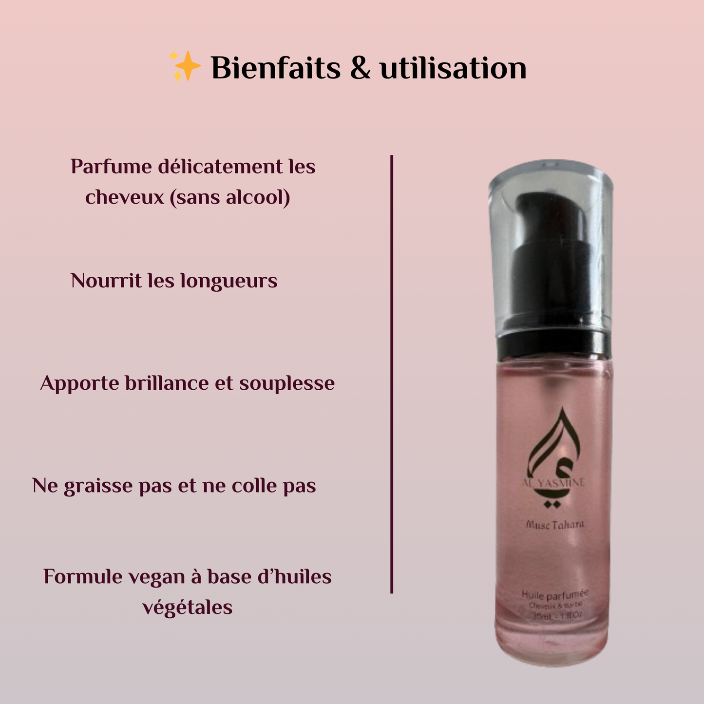 Huile Capillaire Parfumée – Musc Tahara